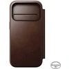 Dėklas Nomad Modern Leather Folio, rustic ruda (Horween) - iPhone 17 Pro