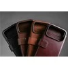 Dėklas Nomad Modern Leather Folio, rustic ruda (Horween) - iPhone 17 Pro