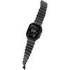 Nomad Stratos dirželis, juodo titano, švytinti ledinė mėlyna, FKM, Apple Watch 45/46/49 mm