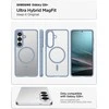 Spigen Ultra Hybrid Mag MagSafe dėklas skirtas Samsung Galaxy S26+ – skaidrus ir mėlynos spalvos