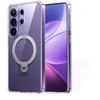 Dėklas „Torras Ostand Q3 Spin“, skaidrus – „Samsung Galaxy S26 Ultra“
