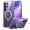 Dėklas „Torras Ostand Q3 Spin“, skaidrus – „Samsung Galaxy S26 Ultra“