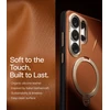 Dėklas Torras Ostand Q3 VegSkin, amber ruda – Samsung Galaxy S26 Ultra