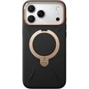 Dėklas Torras Ostand Q3 Vegskin, obsidianinė juoda - iPhone 17 Pro