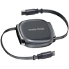 Mobile Origin 100W ištraukiama USB-C į USB-C kabelio dėžutė CB7 kosminė pilka