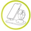 „Mobile Origin 3in1“ belaidis magnetinis įkroviklis MO1, baltas