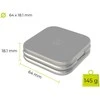 Mobile Origin 3 viename Qi2 25W itin plonas sulankstomas įkroviklis PW36, suderinamas su MagSafe, sidabro spalvos