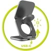 Mobile Origin 3 viename Qi2 25W ultraplonas sulankstomas įkroviklis PW36 suderinamas su MagSafe kosminė pilka