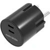 Mobile Origin 30W įkroviklio kištukas PW33 - 2x USB-C, juodas