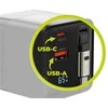 Įkroviklis Mobile Origin 65W GaN Ekranas Charger PW2 - USB-C Cable + USB-C + USB-A