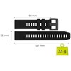 Mobile Origin Lengvas Quick Fit dirželis, skirtas Garmin ES1, 22mm juodas
