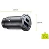 Mobile Origin metalinis automobilinis įkroviklis 30 W, CA12 - USB-C, USB-A