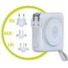 Mobile Origin nešiojamas įkroviklis ir kelioninis įkroviklis, „Lightning“ / USB-C laidas, suderinamas su „MagSafe“ / „AW“ / „iPhone“, baltas