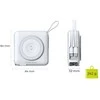 Mobile Origin nešiojamas įkroviklis ir kelioninis įkroviklis, „Lightning“ / USB-C laidas, suderinamas su „MagSafe“ / „AW“ / „iPhone“, baltas