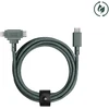 Native Union Belt Cable Duo - kabelis USB-C - USB-C / lightning, 1,5 m (slate žalias)