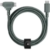Native Union Belt Cable Duo - kabelis USB-C - USB-C / lightning, 1,5 m (slate žalias)