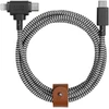 Native Union Belt universalus kabelis (USB-C – Lightning/USB-C) 1.5m, zebrinis