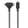 Native Union Belt universalus kabelis (USB-C – Lightning/USB-C) 1.5m, zebrinis