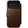 Dėklas Nomad Modern Leather Folio, ruda - iPhone 17 Pro