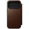 Dėklas Nomad Modern Leather Folio, ruda - iPhone 17 Pro