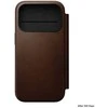 Dėklas Nomad Modern Leather Folio, ruda - iPhone 17 Pro