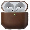 AirPods 4 rudas odinis dėklas su indikatoriumi