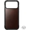 „Nomad“ tvirtas odinis dėklas, kaimiškos rudos spalvos („Horween“) – „iPhone 17 Pro Max“
