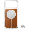 Nomad skaidrus odinis dėklas, balno ruda (Horween) - iPhone 18 Pro Max/17 Pro Max
