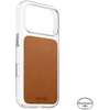 Nomad skaidrus odinis dėklas, balno spalvos (Horween) - iPhone 18 Pro/17 Pro