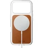 Nomad skaidrus odinis dėklas, balno spalvos (Horween) - iPhone 18 Pro/17 Pro