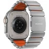 Apyrankė Nomad Stratos Band, natural titanium, ultra oranžinis FKM - AW 45/46/49mm