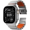 Apyrankė Nomad Stratos Band, natural titanium, ultra oranžinis FKM - AW 45/46/49mm