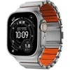 Apyrankė Nomad Stratos Band, natural titanium, ultra oranžinis FKM - AW 45/46/49mm