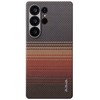 Pitaka lytėjimo austas dėklas, saulėlydžio spalvos – „Samsung Galaxy S25 Ultra“
