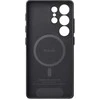 Dėklas Pitaka PIN Button Case, Juodas/Pilkas Plain - Samsung Galaxy S25 Ultra