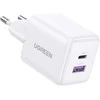 Sieninis įkroviklis UGREEN X516, 30W, 3A, 1 x USB-A - 1 x USB-C, baltas