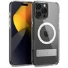 Dėklas Spigen Caseology Capella MagSafe Kickstand, clear baltas sidabrinis - iPhone 16 Pro Max