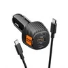 Spigen Essential 113W automobilinis įkroviklis EV1133, juodas