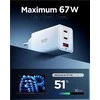 Įkroviklis Spigen Essential 67W Wall Charger EE673EU, baltas