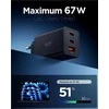Įkroviklis Spigen Essential 67W Wall Charger EE673EU, juodas