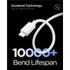 Spigen „Essential“ USB A–USB C 60 W laidas, baltas EB6010AC