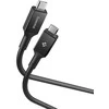 Spigen „Essential“ USB C–USB C 100 W laidas, juodas EB10010CC