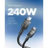 Spigen Essential USB C į USB C 240W laidas, juodas EB24012CC