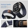 „Spigen Fabric Band“ apyrankė su lipdukais ir kilpelėmis, tamsiai mėlyna - „Apple Watch 49mm/46mm/45mm/44mm“