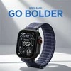 „Spigen Fabric Band“ apyrankė su lipdukais ir kilpelėmis, tamsiai mėlyna - „Apple Watch 49mm/46mm/45mm/44mm“