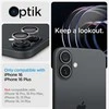 Spigen Glas.tR EZ Fit Optik Pro apsauginis stiklas skirtas Apple iPhone 16 / 16 Plus / 17 camera (2 vnt.)