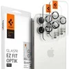 „Spigen Glass tR EZ Fit Optik Pro“ 2 vnt., titano spalvos, baltas - iPhone 16/15 Pro/16/15 Pro Max