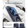 Dėklas „Spigen Ultra Hybrid MagSafe“, skaidrus, tamsiai mėlynas - iPhone 17 Pro