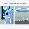 Dėklas Spigen Itin hibridinis „OneTap“ metalinis žiedas „MagSafe“, baltas - „Google Pixel 8a“