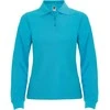 Roly Ilgarankoviai polo marškinėliai su briaunota apykakle ESTRELLA WOMAN L/S Turkis